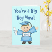Custom Preschool / Kindergarten Boy Graduation Kaart (Gele Bloem)