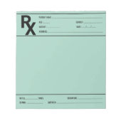 Custom Prescription Pad for Doctor Pharmacist Rx  Notitieblok (Voorkant)
