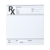 Custom Prescription Pad for Doctor Pharmacist Rx  Notitieblok (Voorkant)