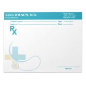 Custom Prescription Pad Template | Editable RX Not Notitieblok (Voorkant)