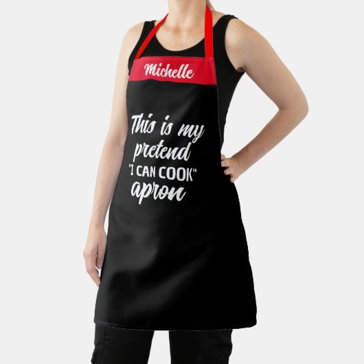Custom "Pretend I Can Cook" Apron - Funny Kitchen Schort (Insitu)