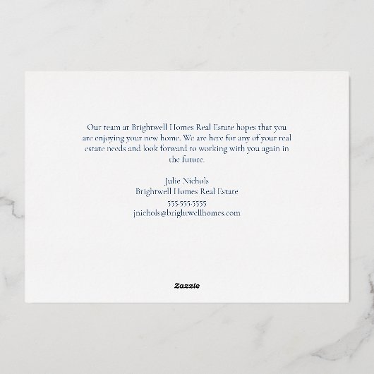 Custom Prettige feestdagen Real Estate Company Gol (Achterkant)