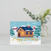 Custom Prettige feestdagen Real Estate Company Gol (Staand Voorkant)