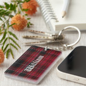 Custom Pride of Wales Tartan Pset Sleutelhanger (Voorkant Rechts)