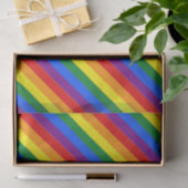 Custom Pride Rainbow Stripes Uitnodiging Tissuepapier (Geschenk)