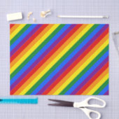 Custom Pride Rainbow Stripes Uitnodiging Tissuepapier (Craft)