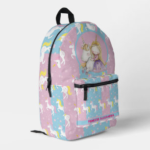 Custom Princess Unicorn Bedrukte Rugzak