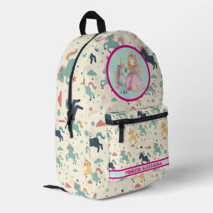 Custom Princess Unicorn Bedrukte Rugzak