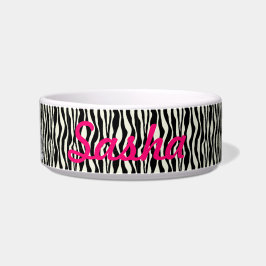Custom Princess Zebra Print Food Dish Voerbakje