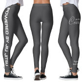 Custom Print Jiu Jitsu Crew Grey Spats Leggings