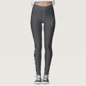 Custom Print Jiu Jitsu Crew Grey Spats Leggings (Voorkant)