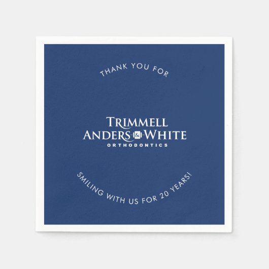 CUSTOM PRINT ORDER voor Kelsey - 20e glimlach Servet (Voorkant)