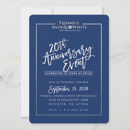 CUSTOM PRINT ORDER voor Kelsey - 20e Jubileum Kaart (Voorkant)