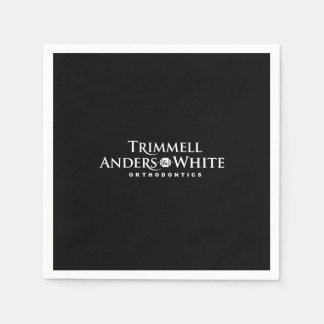 CUSTOM PRINT ORDER voor Kelsey - 20e logo zwart Servet