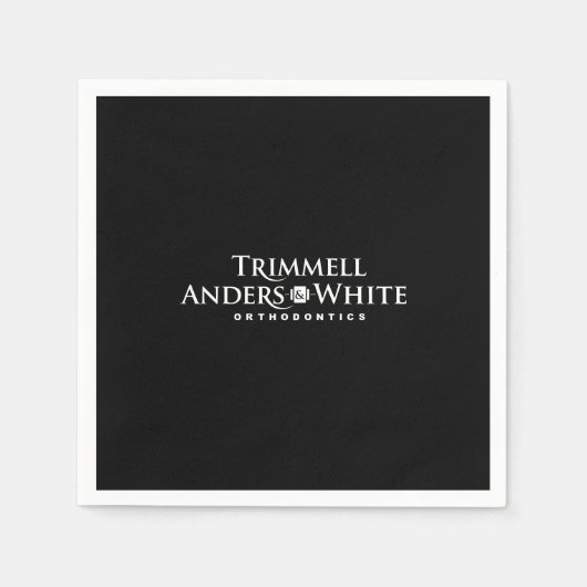 CUSTOM PRINT ORDER voor Kelsey - 20e logo zwart Servet (Voorkant)