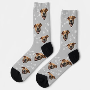 Custom Print Uw Foto Pet Face Sokken Personalisere