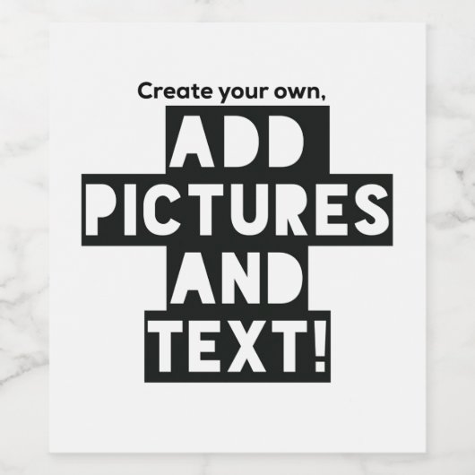 Custom Print WIJNFLES Stick op ETIKETTEN (Enkel label)