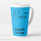 Custom Print Yoga Crew Azure Blue Latte Mok (Rechterhoek)