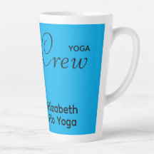 Custom Print Yoga Crew Azure Blue