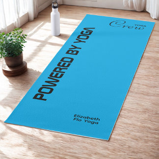 Custom Print Yoga Crew Azure Blue Yogamat