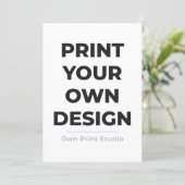 Custom Print Your Own | Printing My Own To Order Programmakaart (Staand voorkant)