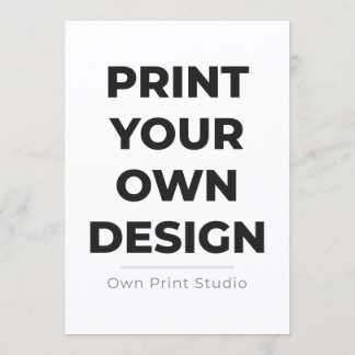 Custom Print Your Own | Printing My Own To Order Programmakaart
