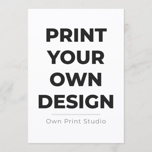 Custom Print Your Own | Printing My Own To Order Programmakaart (Achterkant)
