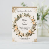 Custom Printable Wedding Template Kaart (Staand voorkant)