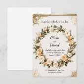 Custom Printable Wedding Template Kaart (Voorkant / Achterkant)