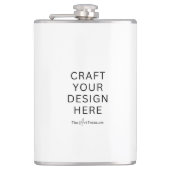 Custom Printed 8 oz Flask –Upload Your Own Design Heupfles (Voorkant)