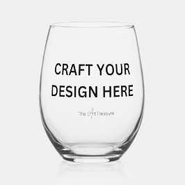 Custom Printed – Upload Your Own Design Wijnglas Zonder Voet