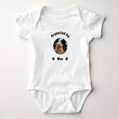 Custom Proctected by Dog Baby, Personalized Dog Romper (Voorkant)