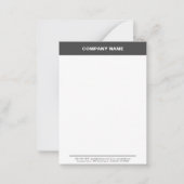Custom Professional Bedrijfsnaam Foto Branded Notitiekaartje (Voorkant)