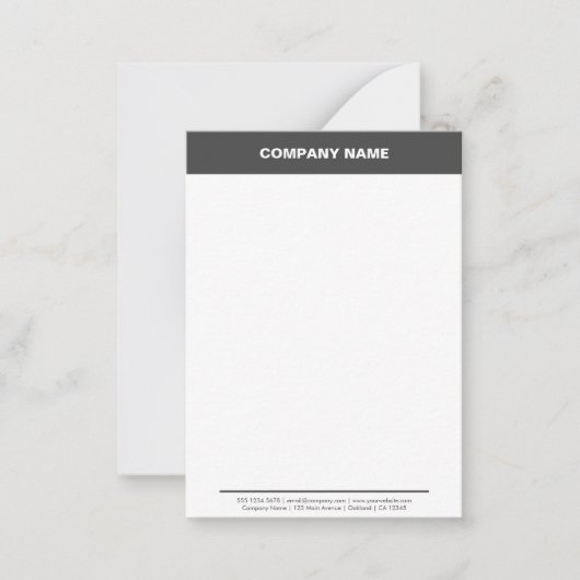 Custom Professional Bedrijfsnaam Foto Branded Notitiekaartje (Voorkant)