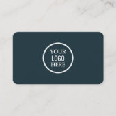 Custom Professional Business Logo Circle Blauw Visitekaartje (Voorkant)