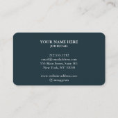 Custom Professional Business Logo Circle Blauw Visitekaartje (Achterkant)