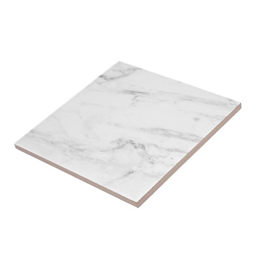 Custom Professional Classic White Marble Sjabloon Tegeltje (Zijkant)