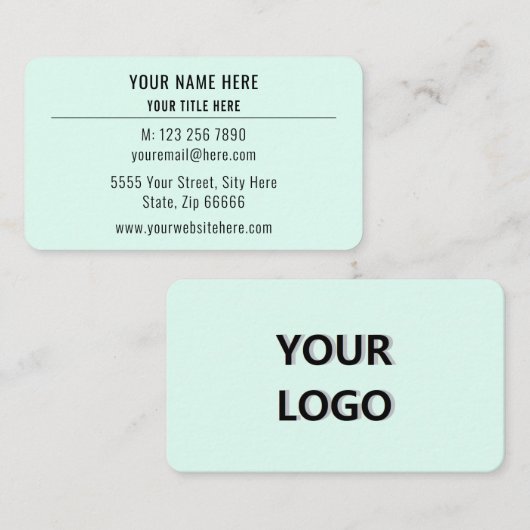 Custom Professional Design Visitekaartje met Logo (Voorkant / Achterkant)