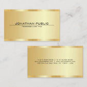 Custom Professional Elegant Faux Gold Template Visitekaartje (Voorkant / Achterkant)