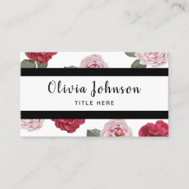 Custom Professional Elegant Floral Visitekaartje