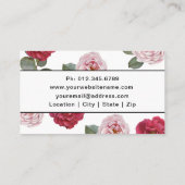 Custom Professional Elegant Floral Visitekaartje (Achterkant)