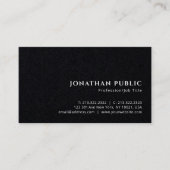 Custom Professional Elegant Luxe Premium Zwart Visitekaartje (Voorkant)