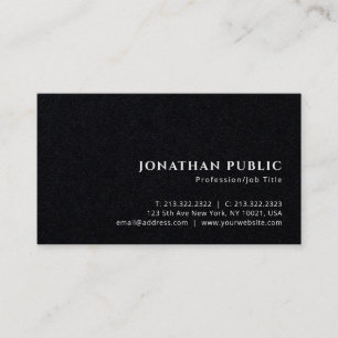 Custom Professional Elegant Luxe Premium Zwart Visitekaartje