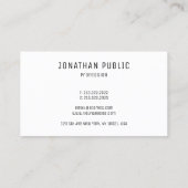 Custom Professional Elegant Modern minimalist Visitekaartje (Achterkant)