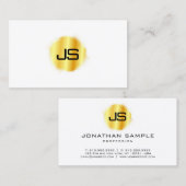 Custom Professional Elegant Simple Sjabloon Gold Visitekaartje (Voorkant / Achterkant)