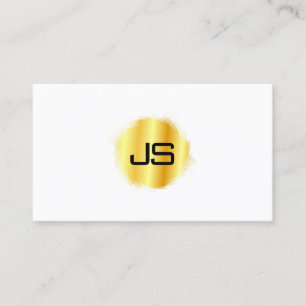 Custom Professional Elegant Simple Sjabloon Gold Visitekaartje