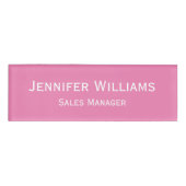Custom Professional Executive Modern Roze Magnetis Naambadge (Voorkant)