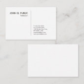 Custom Professional Minimalist Elegant Modern Visitekaartje (Voorkant / Achterkant)