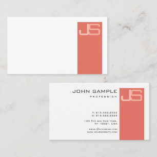Custom Professional Modern Elegant Monogram Busine Visitekaartje