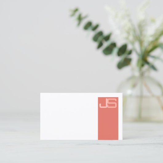 Custom Professional Modern Elegant Monogram Busine Visitekaartje (Staand voorkant)